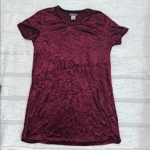 Velvet t shirt dress